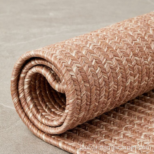 Indoor and Outdoor Woven Rug Brown design Polypropylene indoor and outdoor woven rug Supplier